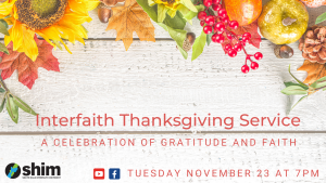 Interfaith Thanksgiving banner