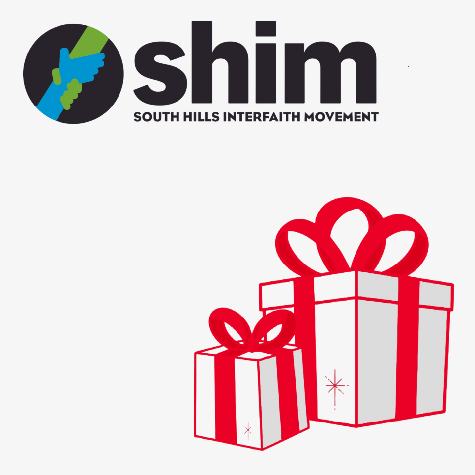 Giving Machine- SHIM Logo with gifts