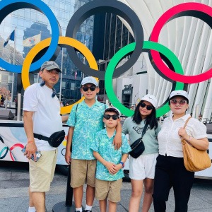 Susan and Bhim Rai with children