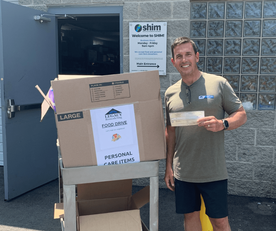 Jeff with in-kind and check donation