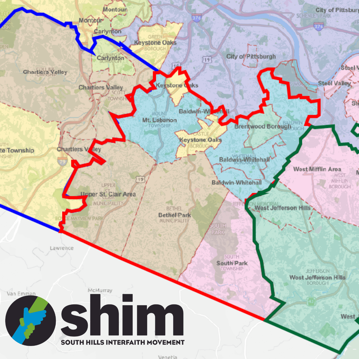 Map of expanded service area