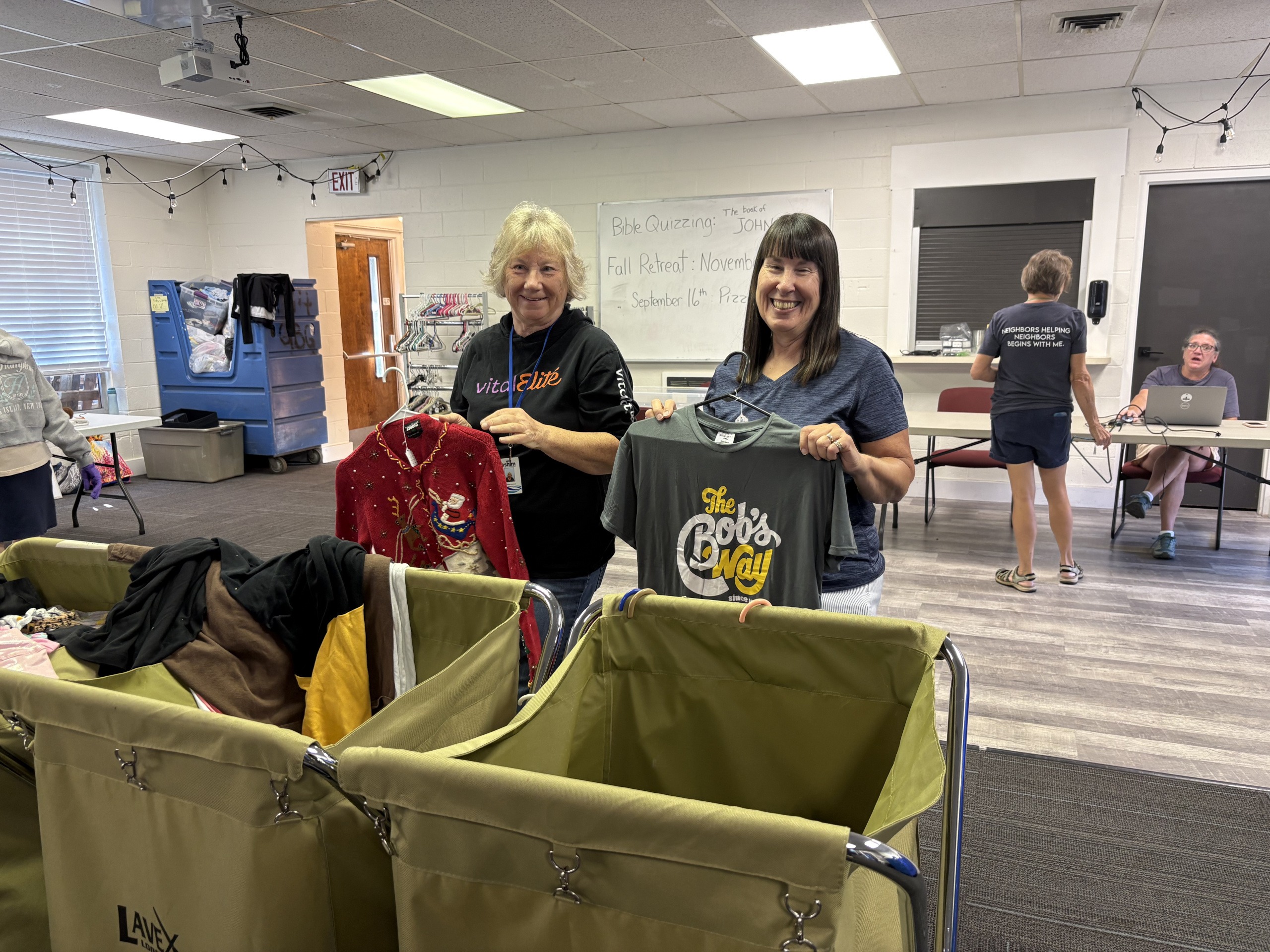 Clothing closet volunteers Clothing closet volunteers