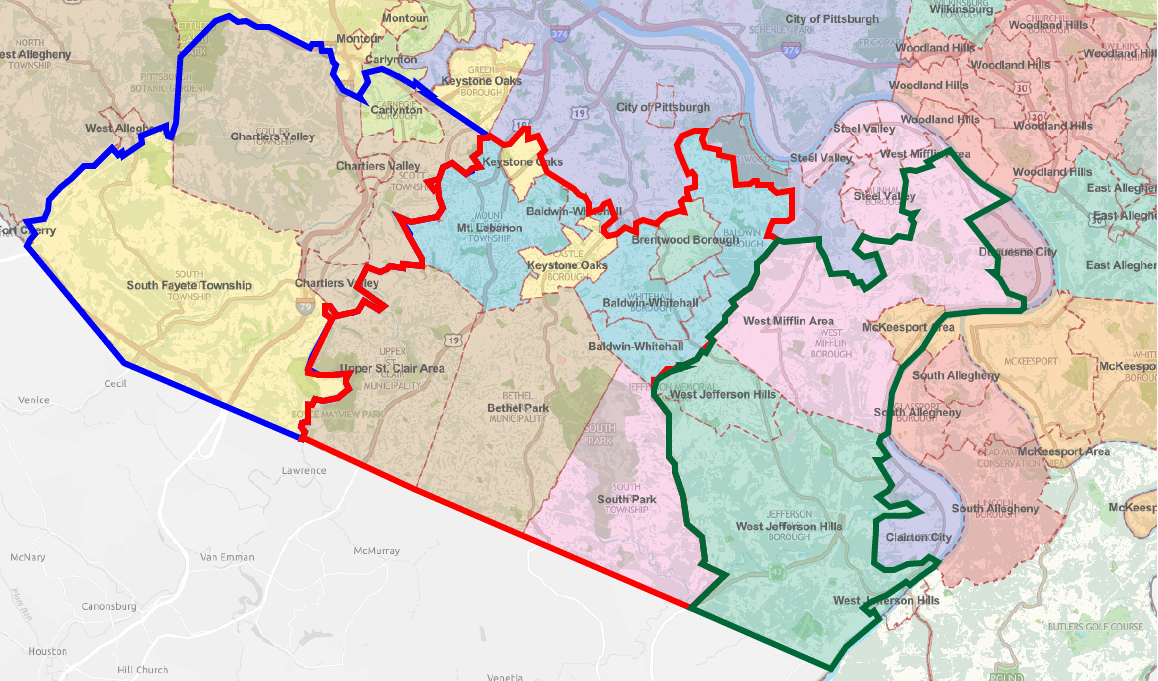 SHIM Service Area Map with West SHIM Service Area Map with West