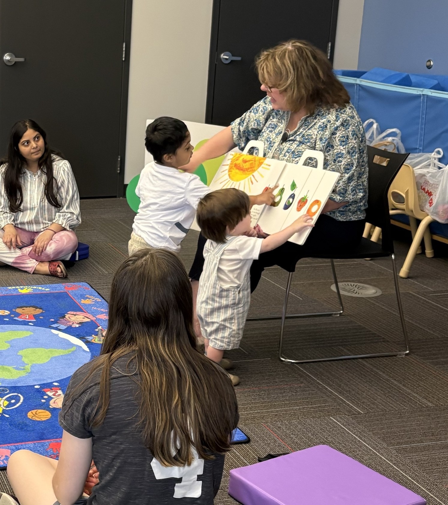 Rodlyn reading at story time Rodlyn reading at story time