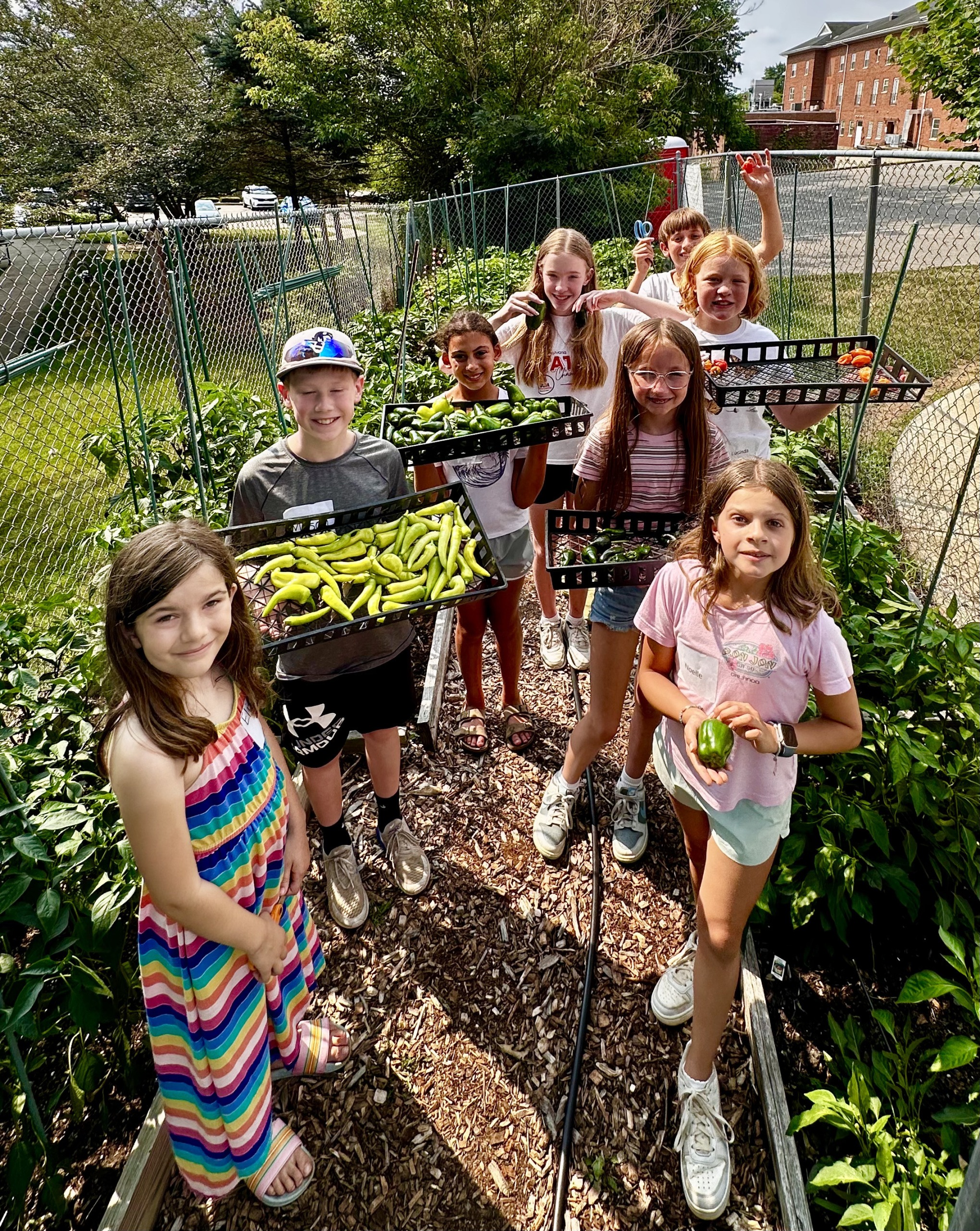 Kids in BHCC garden Kids in BHCC garden