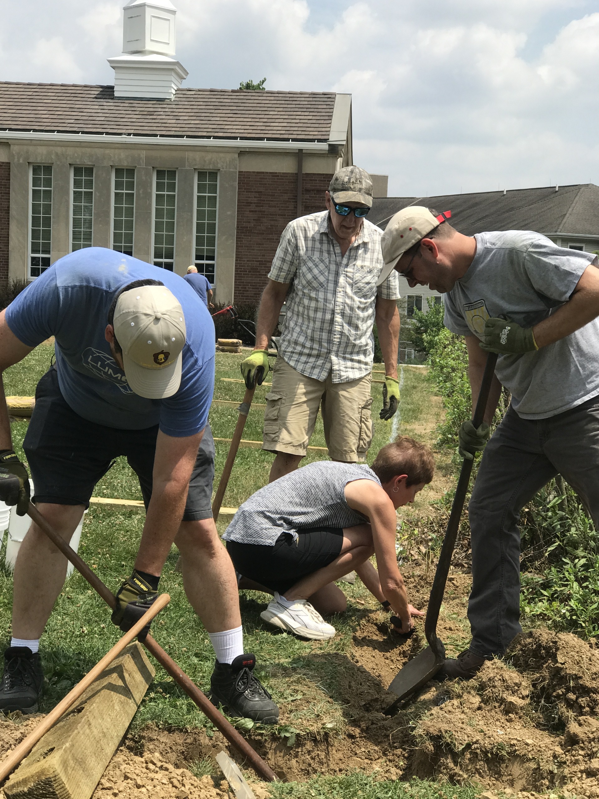BHCC volunteers digging the new garden BHCC volunteers digging the new garden